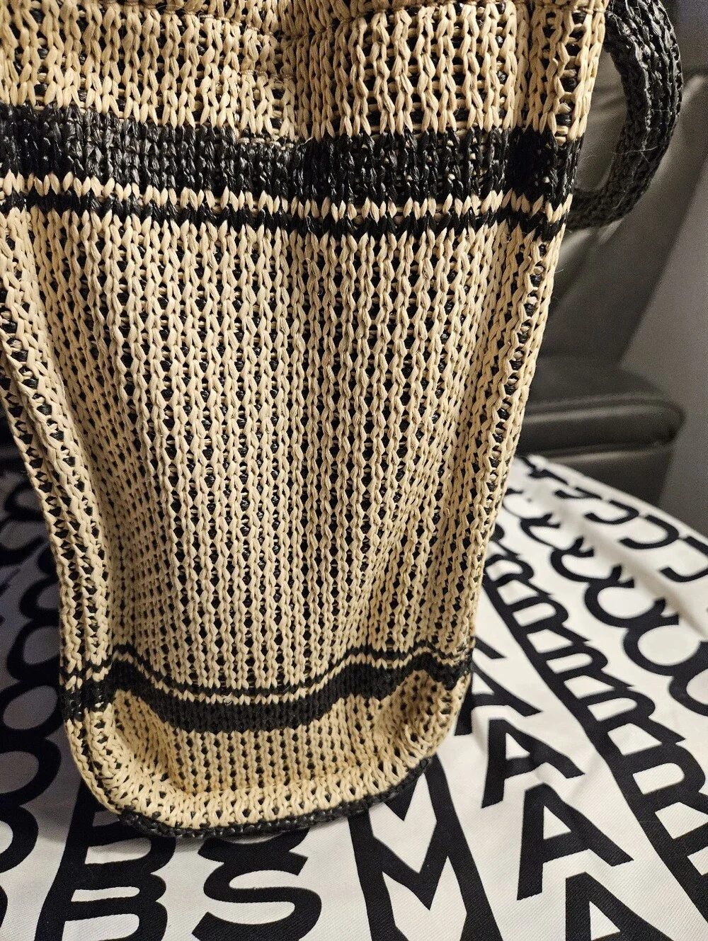 Marc Jacobs 'The Straw Jacquard Medium Tote Bag'